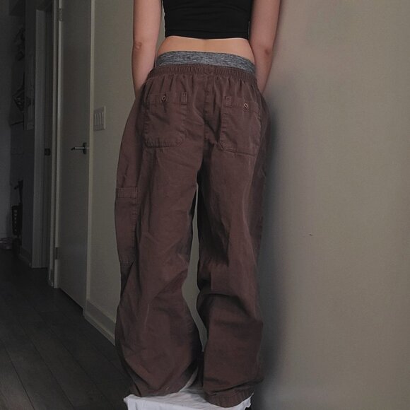 Brown Oversized Wide leg Sweatpants - Picture 3 of 7
